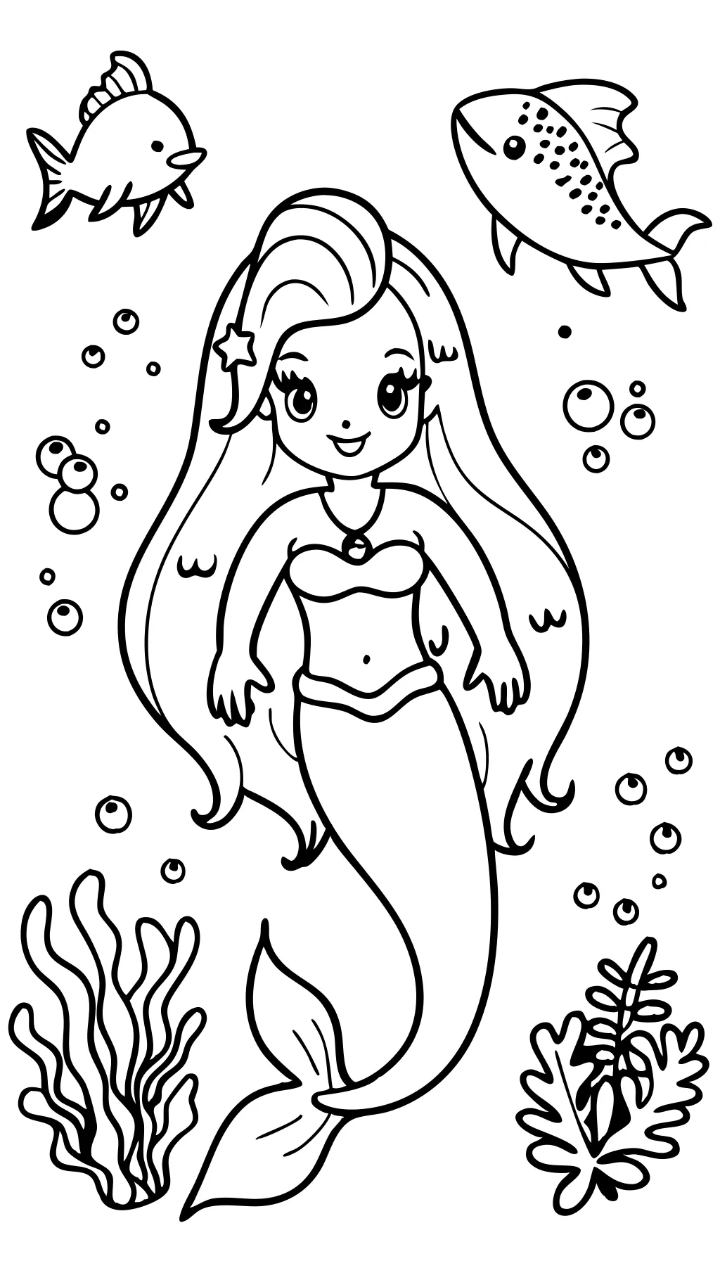 coloriages de sirène barbie